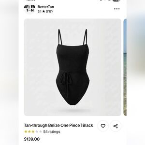 BetterTan Black One Piece Swimsuit